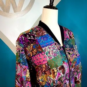 Bette & Court Multi Color Print Jacket Size M